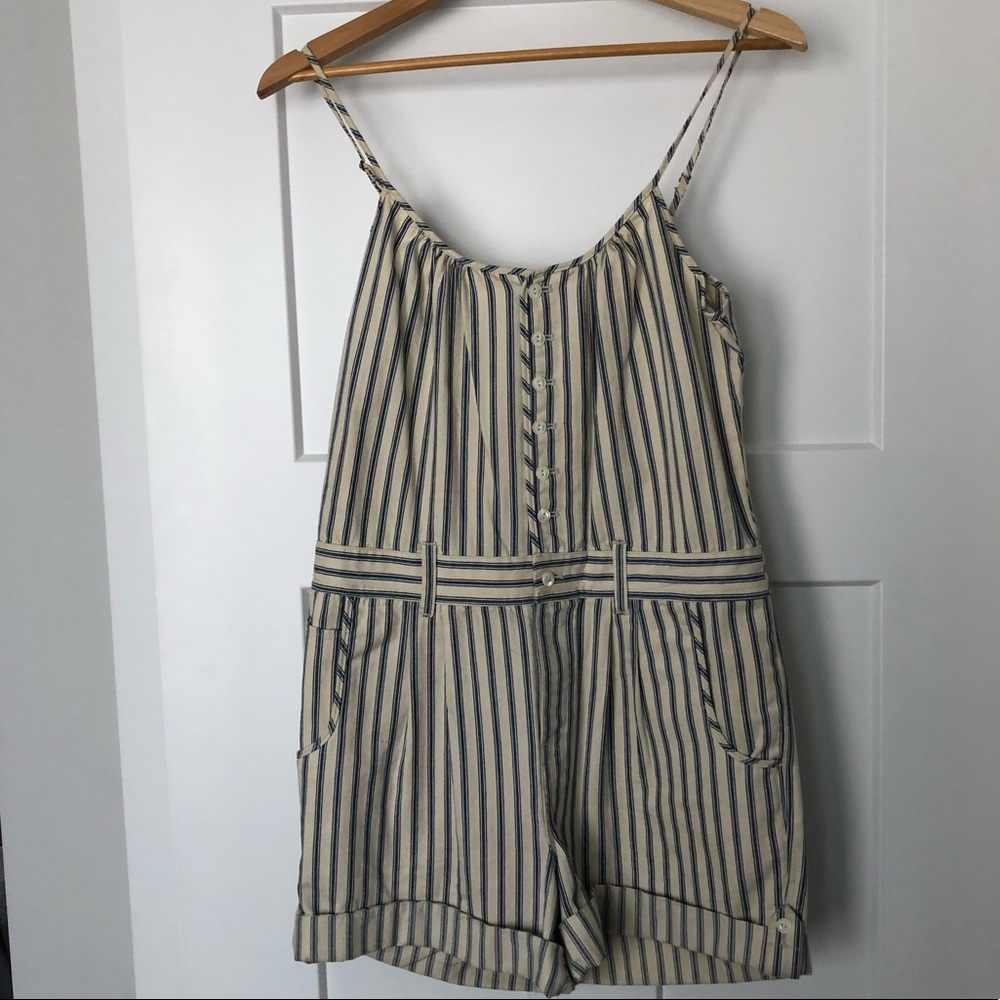 Ralph Lauren Rugby blue striped romper